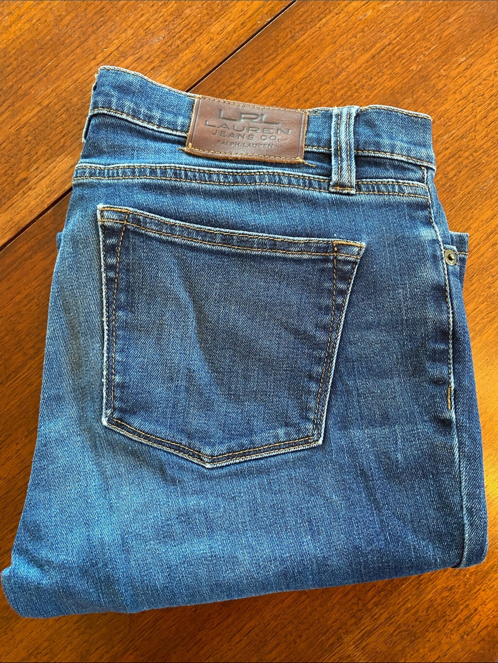 LRL / Lauren Classic Bootcut Jeans in Medium Blue Wash - Picture 2 of 10